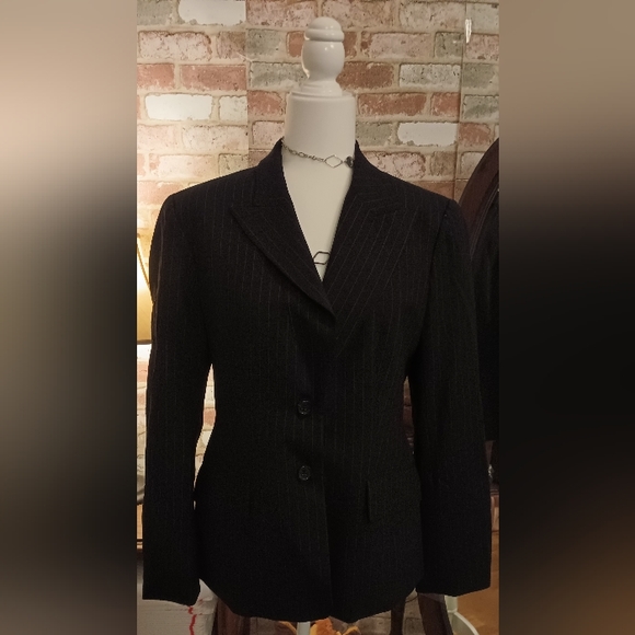 MICHAEL Michael Kors Jackets & Blazers - Michael by Michael kors oversized double breasted pinstriped blazer sz 10